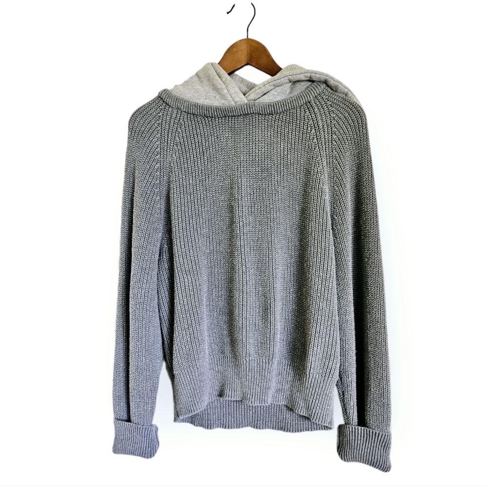 All:Row Grey Hoodie Sweater Size L